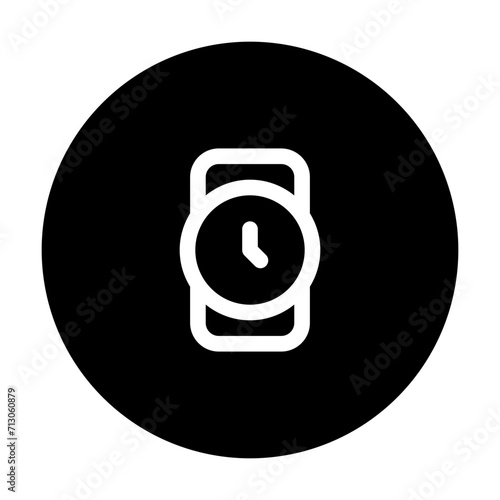 wristwatch line circular icon