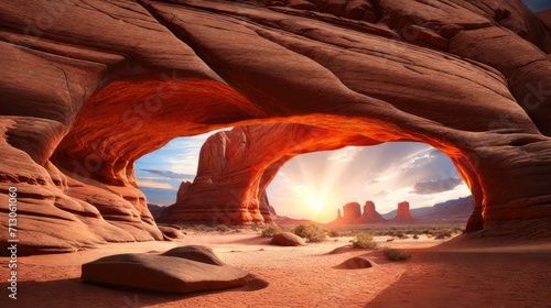 Wallpaper Mural Natural Marvels Iconic sandstone arches at Arches National Park under a vibrant desert sky Torontodigital.ca