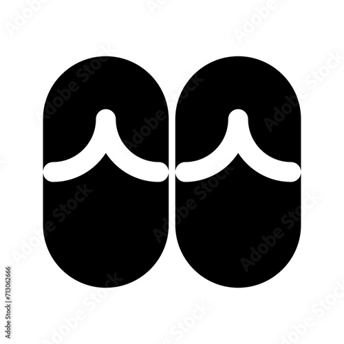 flip flops glyph icon