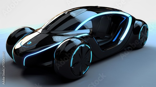 Vehicle of the future. Mini mobility, electric transport. Automotive innovation, technology concept