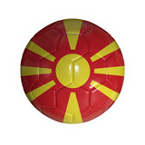 Flag Of North Macedonia On Soccer Ball And Transparent Background
