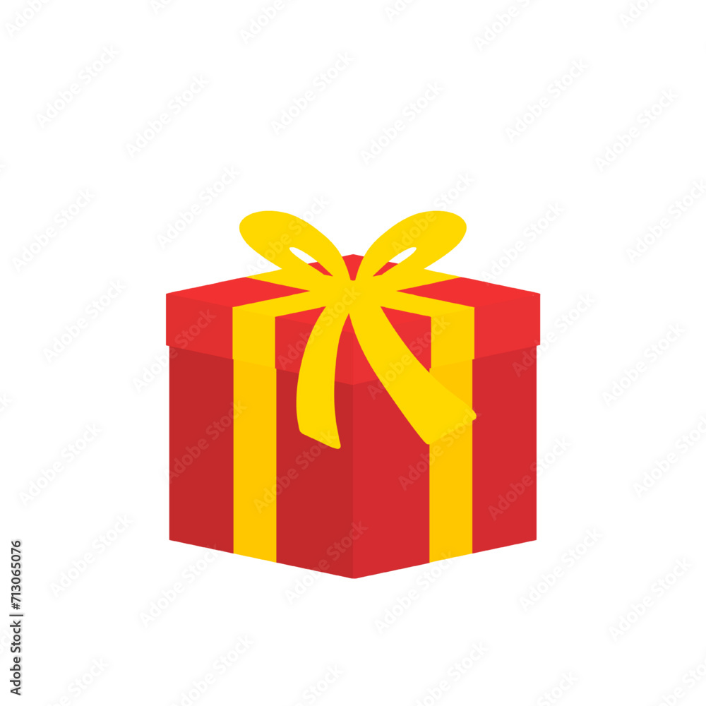 red gift box with yellow ribbon bow illustration isolated on white and transparent background. present suprise sale vector. close lid 3d red gift box red gift box with yellow ribbon bow illustration isolated on white and transparent background. present suprise sale vector. close lid 3d red gift box