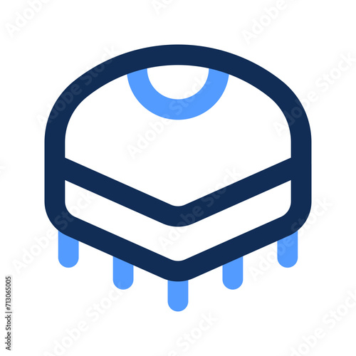 poncho outline color icon
