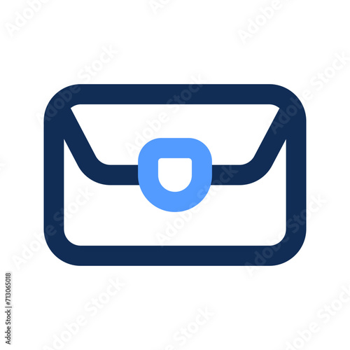 purse outline color icon