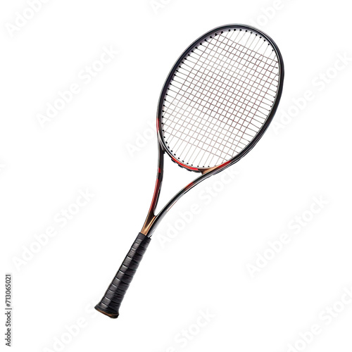 Red Tennis racket sports equipment isolated on white © DX