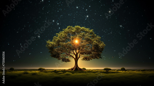 tree in night high definition photographic creative image © Ghulam
