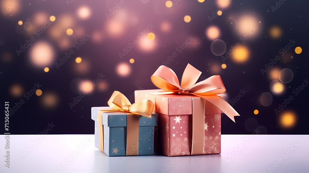 Gift box background with copy space for Christmas gifts, holidays or birthdays Gift box background with copy space for Christmas gifts, holidays or birthdays