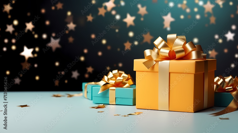 Gift box background with copy space for Christmas gifts, holidays or birthdays Gift box background with copy space for Christmas gifts, holidays or birthdays