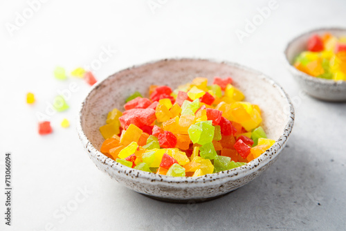 Multicolored dried fruits