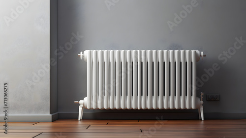 Home heater radiator in the shape house in living room