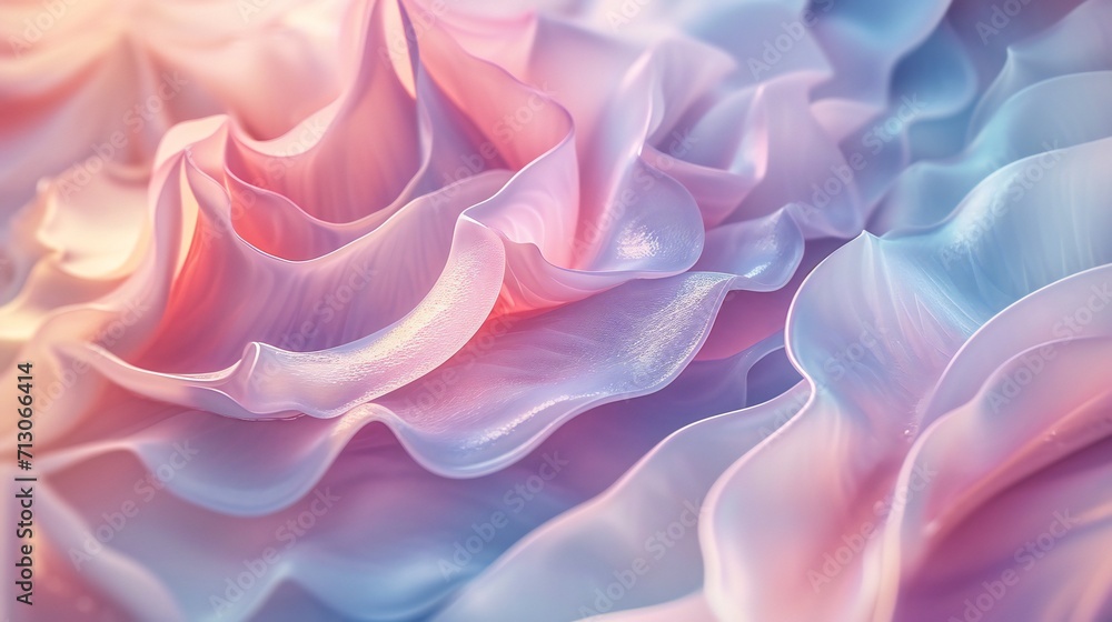 Petals kissed by frost, capturing fluid and wavy winter patterns on a cherry blossom. Petals kissed by frost, capturing fluid and wavy winter patterns on a cherry blossom.