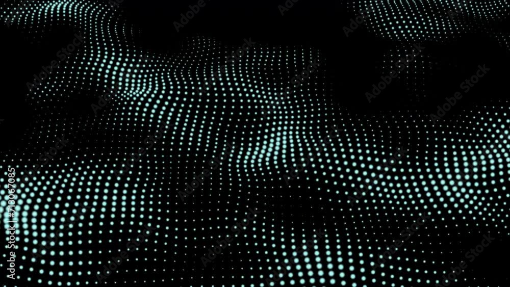 Halftone dots background abstract . Texture light blue dots on black background .Motion modern animation. Dotted animated gradient. Halftone dots background abstract . Texture light blue dots on black background .Motion modern animation. Dotted animated gradient.