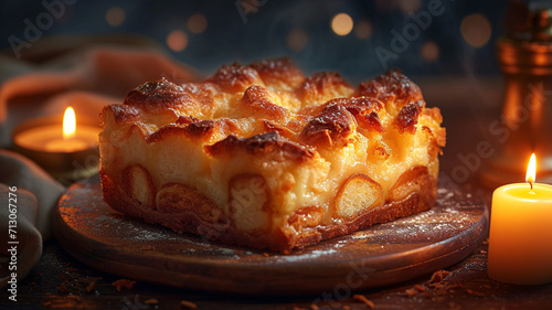 Bread Pudding Delight: Irresistible Comfort Dessert in Tempting Photography