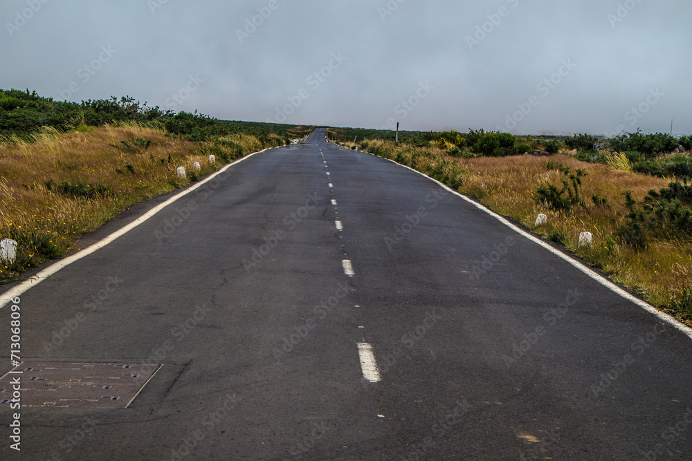 A Road at Madeira Island, Portugal, Europe A Road at Madeira Island, Portugal, Europe