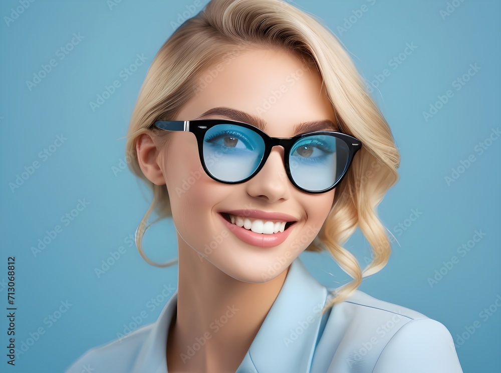 portrait of a woman wearing glasses portrait of a woman wearing glasses