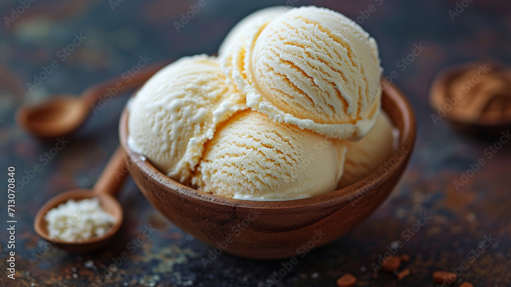 Vanilla Ice Cream with Chocolate Shavings Vanilla Ice Cream with Chocolate Shavings