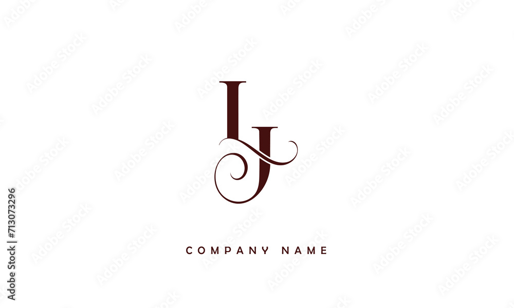 LJ, JL, L, J Abstract Letters Logo Monogram LJ, JL, L, J Abstract Letters Logo Monogram