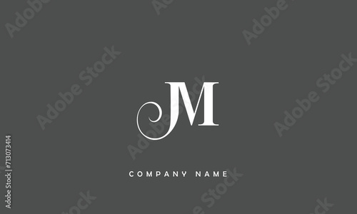 JM, MJ, J, M Abstract Letters Logo Monogram