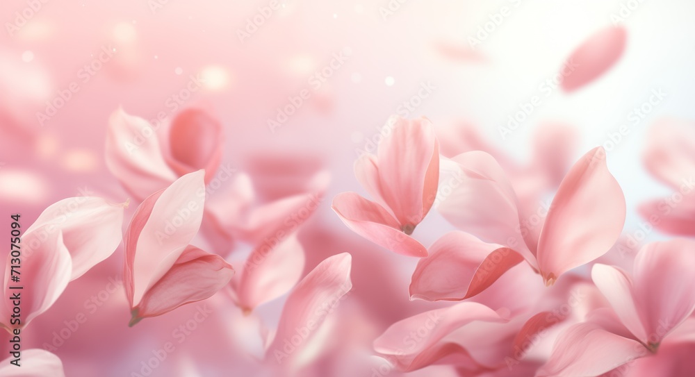 pink rose petals, Generative AI