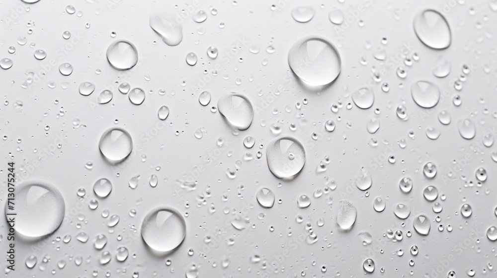 Postcard with water drops on white background Postcard with water drops on white background
