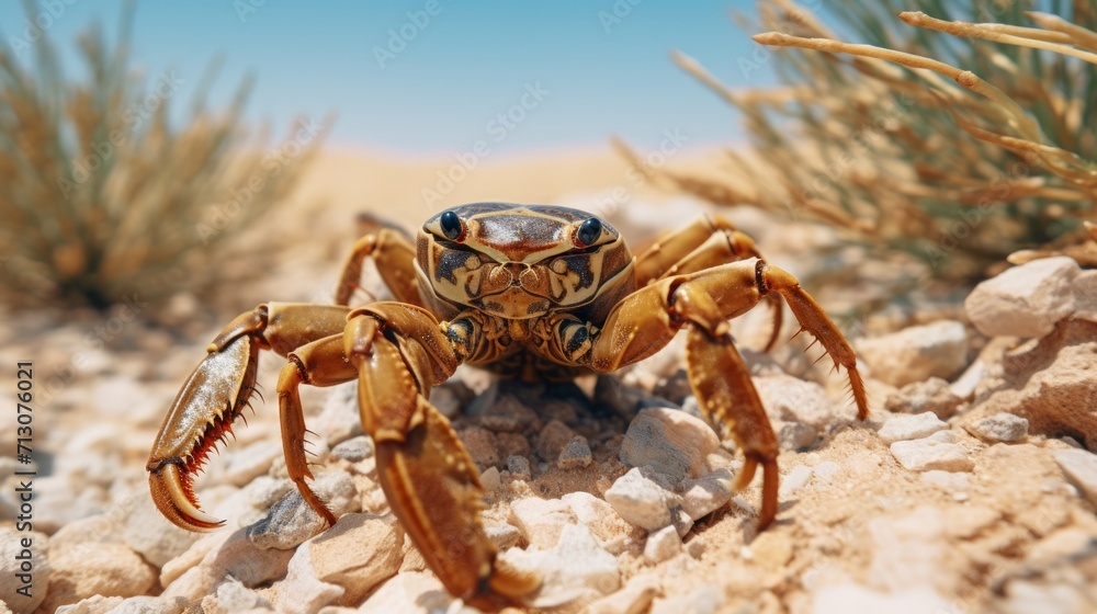 Defiant Scorpion in Harsh Desert Environment