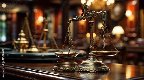 antique scales of justice photo
