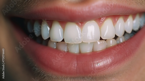 Close-up of Misaligned Upper Front Teeth