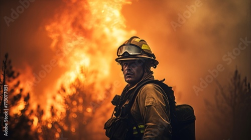 Firefighter in Action