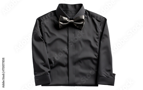 Men Black Tie with Formal Shirt on Isolated Background