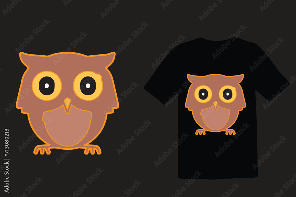 owls t shirt design. print. owls t shirt design. print.