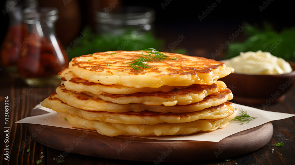 Cheesy pancakes