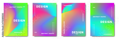 Abstract Blurred Modern Background. Gradient mesh. Variation set. saturated vivid color blend. Modern design template for posters, banners, brochures, flyers, covers, and websites. Vector illustration