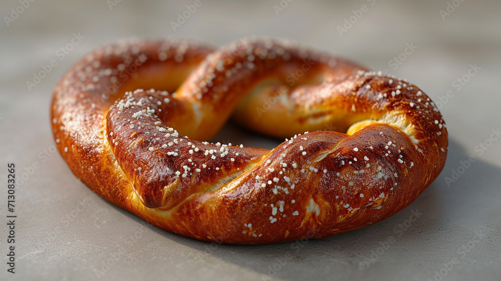 Closeup of Fresh Pretzels on the countertop, national pretzel day Closeup of Fresh Pretzels on the countertop, national pretzel day