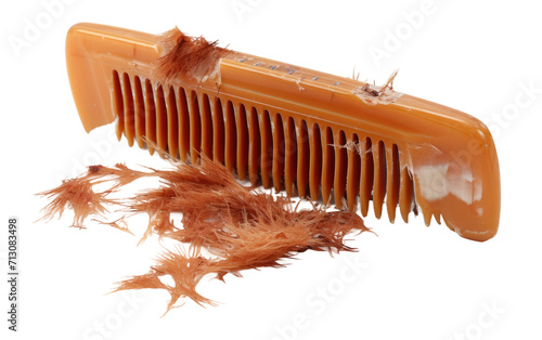 Unusable Comb Showing Signs of Wear on White or PNG Transparent Background. photo