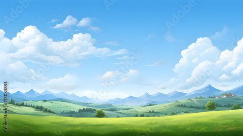 landscape with mountains and sky © ArtbyAli