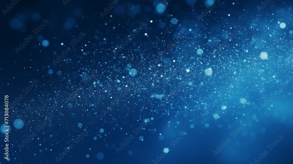 Fototapeta premium many blue particles on a blue background