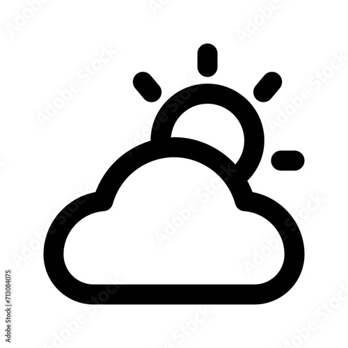cloudy line icon