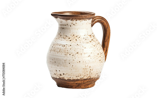 Old Jug Showing Signs of Wear on White or PNG Transparent Background.
