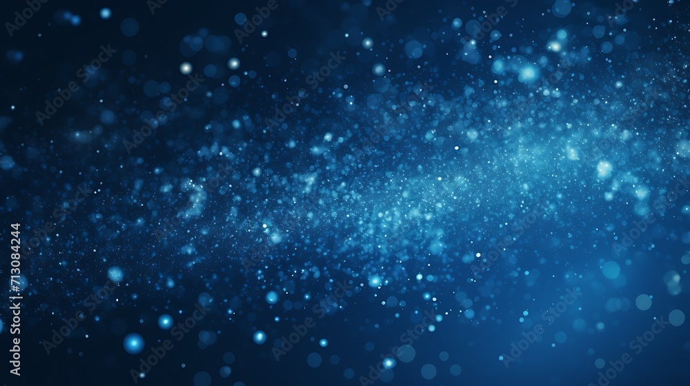 Fototapeta premium many blue particles on a blue background