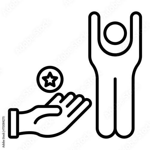   Recognition line icon