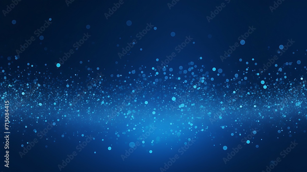 Obraz premium many blue particles on a blue background