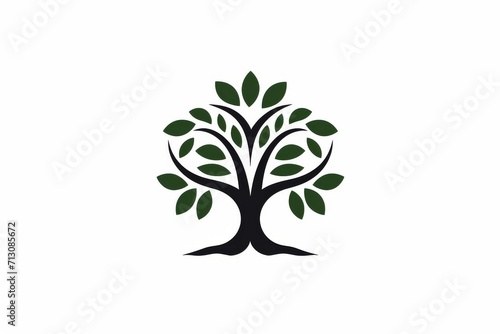 Tree icon vector on white background.Tree logo