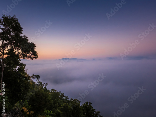 Sea of mist landscape. Gloselo Village  Sop moei District  Mae hong son Province  Thailand.