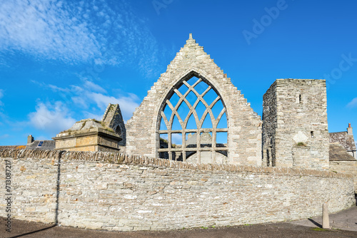 Ruins of the Auld St Peter's Kirk at Wilson Lane Thurso, Caithness, Scotland - 2023. As a place of worship, it was abandoned in 1832.