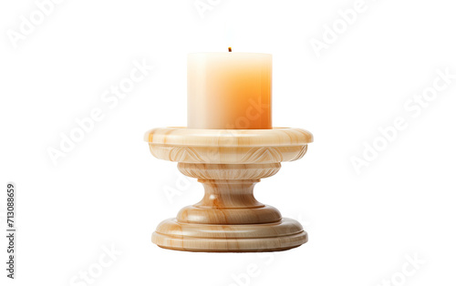 Hand-carved Alabaster Candle Holders Displayed with Immaculate Detailing on White or PNG Transparent Background.