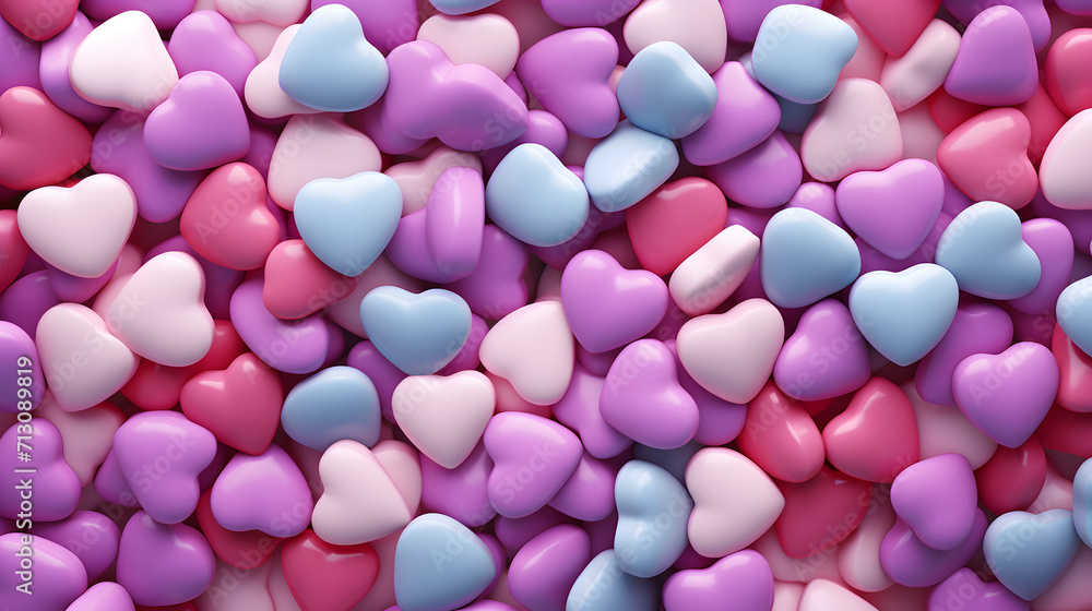 Valentines day candy hearts background pattern