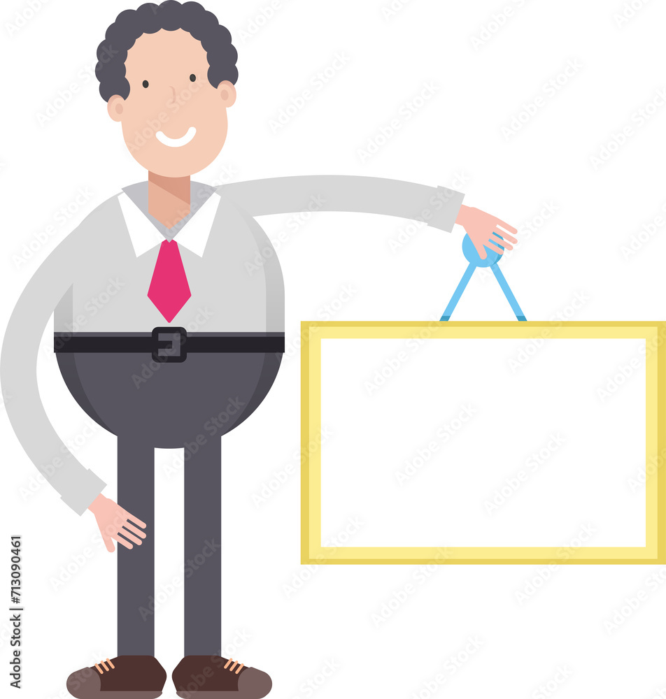 Office Worker Character Holding Blank Signage
Office Worker Character Holding Blank Signage