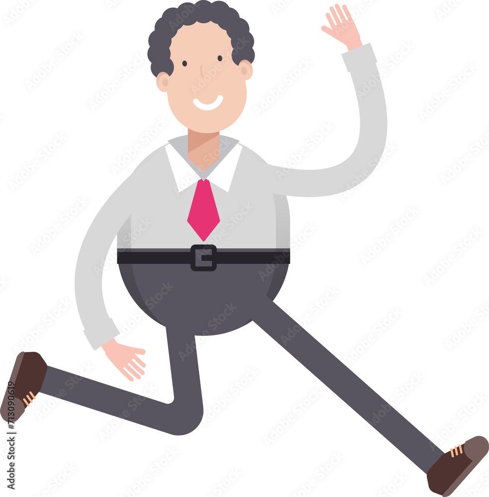 Office Worker Character Running Illustration
Office Worker Character Running Illustration