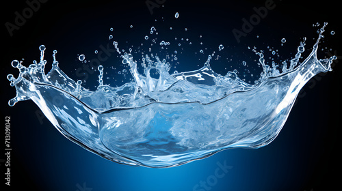 Water splash isolated on white background © Black