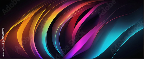 neon abstract geometric gradient wave pattern background. neon abstract background concept 